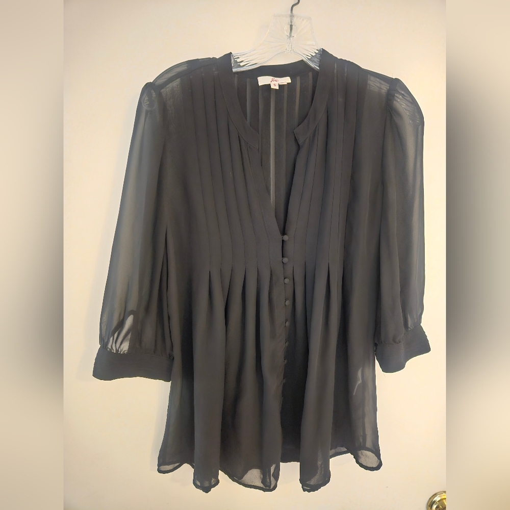 Joie black sheer shirt